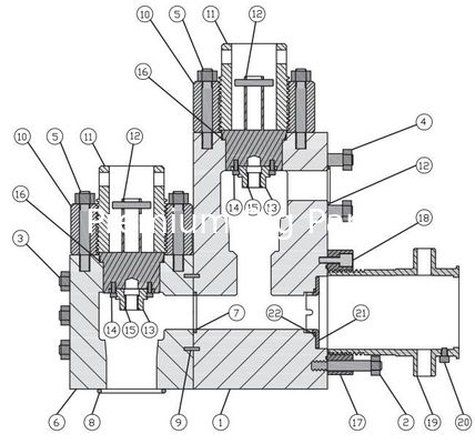 MISSION "L" MODULE FOR A-1400-PT, A-1700PT, SOUTHWEST A-1400-PT, A-1700-PT MUD PUMP PISTON, FLUID END MODULE LINERS