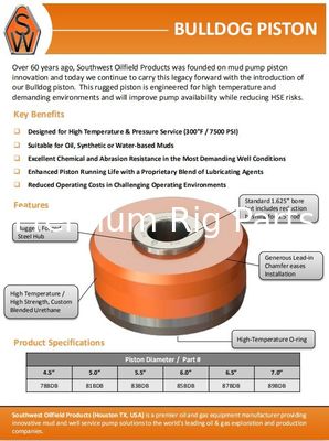BOMCO F-1600 7500 PSI SWFE MUD PUMP PARTS, NATIONAL 14P-220 MUD PUMP, W-2215 MUD PUMP, DRILLMEC 14T-2200 MUD PUMP LINER