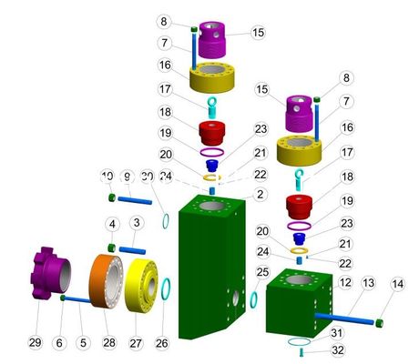 TSC F1600 mud pump fluid end, TSC 12P160 mud pump liner, TSC FB1600 mud pump piston, TSC PZ7, PZ8, PZ9 mud pump valve