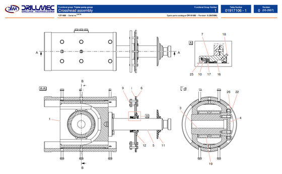 Drillmec 12T1600 mud pump fluid end module, liners, pistons, valevs, Drillmec 14T220, Drillmec 9T100 mud pump