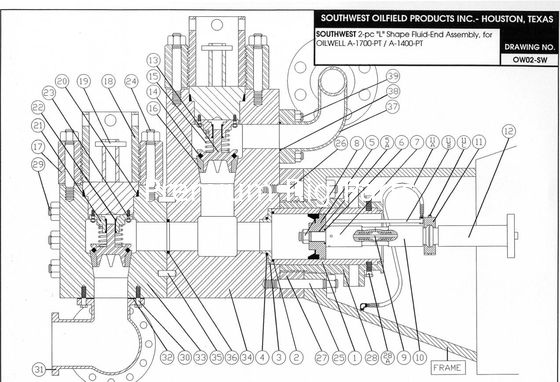 "L" MODULE FOR A-1400-PT, A-1700PT mud pump, EMSCO FB1600 mud pump, National EMSCO mud pump liner, Drillmec Mud pump