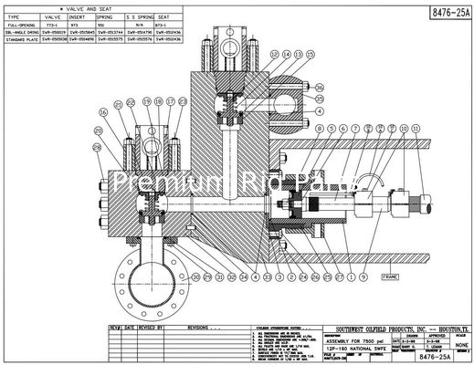 Southwest 12P160  7500PSI  mud pump Fluid end module, Mission 12P160  7500PSI  mud pump Fluid end Liner, National 12P160