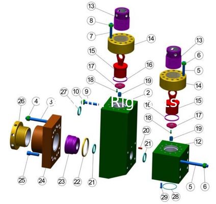 LEWCO-W2215  Mud Pump, WH1612 MUD PUMP, WH1312 MUD PUMP, WH-2214 MUD PUMP FLUID END MODULE, LINER, PISTON, Cameron W2215 mud pump, Cameron CMP2000 mud pump, Oilwell A1700PT mud pump